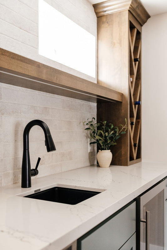 Cambria Countertop installed by Select Surfaces in a wetbar in the Twin Cities.